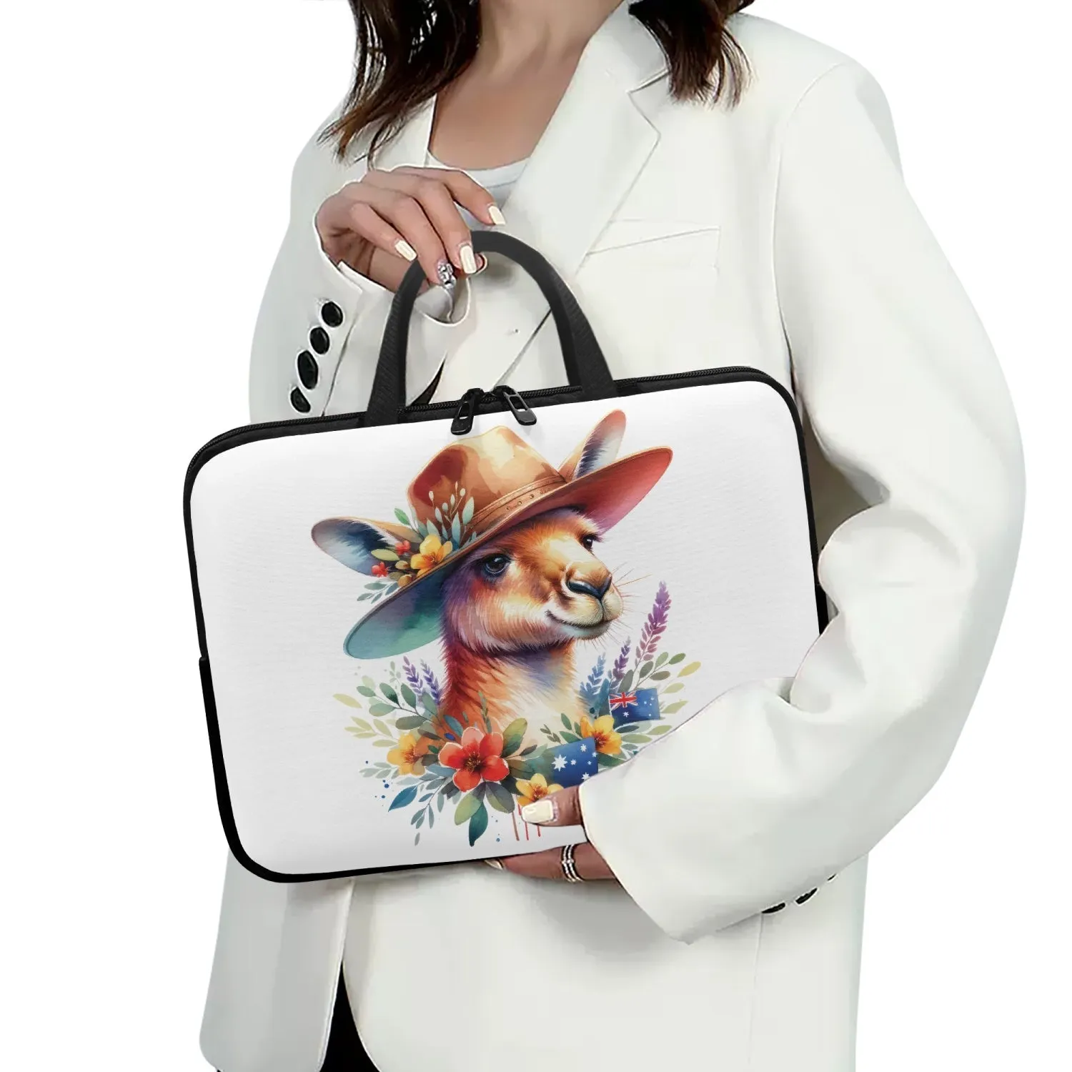 Laptop Sleeve with Handle - Australian Animals - Kangaroo