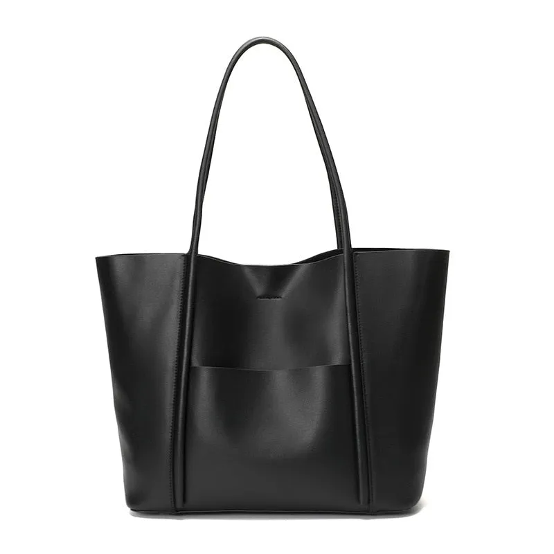 Large Luxury Leather Shoulder Bag Women Tote Bag