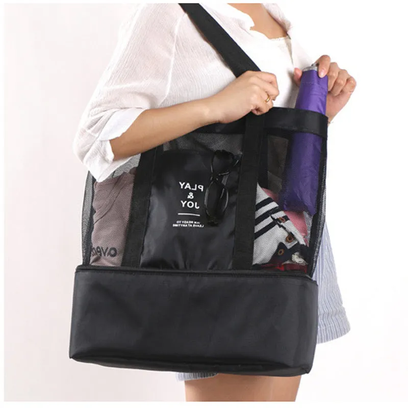 Large Transparent Mesh Bag for Busy Women onthego