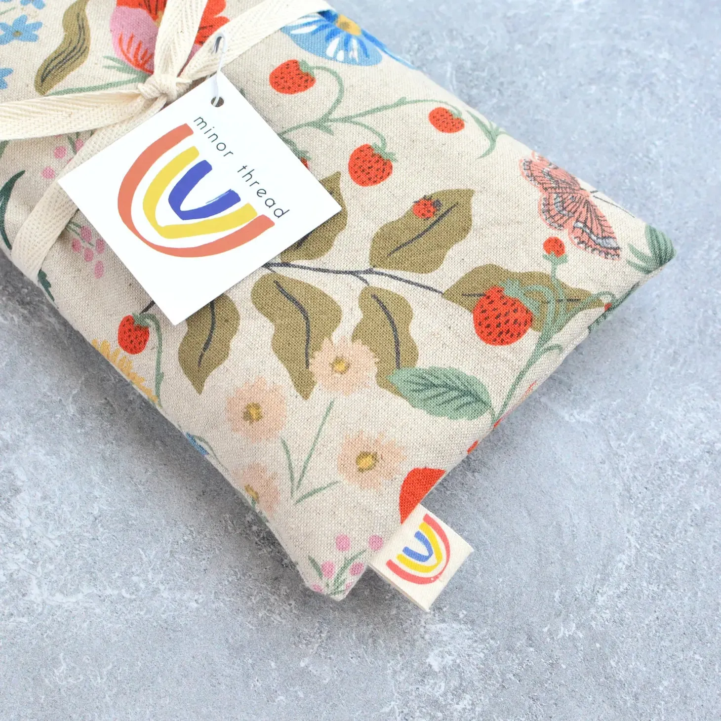 Lavender Weighted Eye Pillow In Strawberry Field Floral