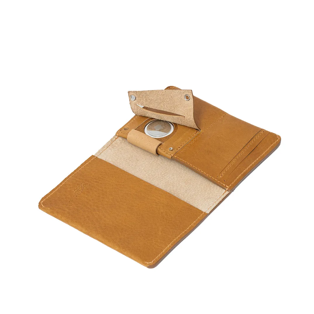 Leather AirTag Passport Holder