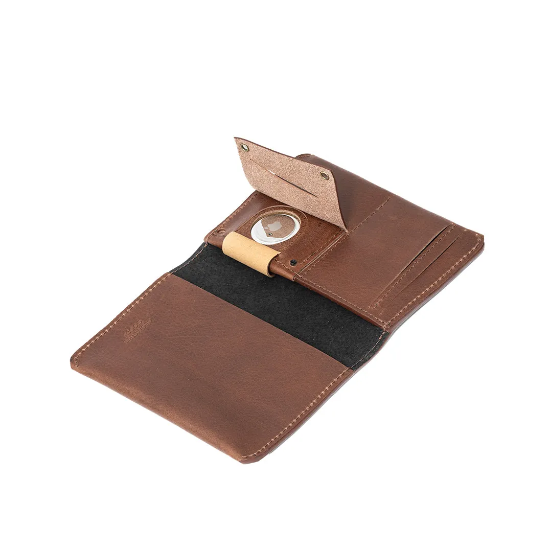 Leather AirTag Passport Holder