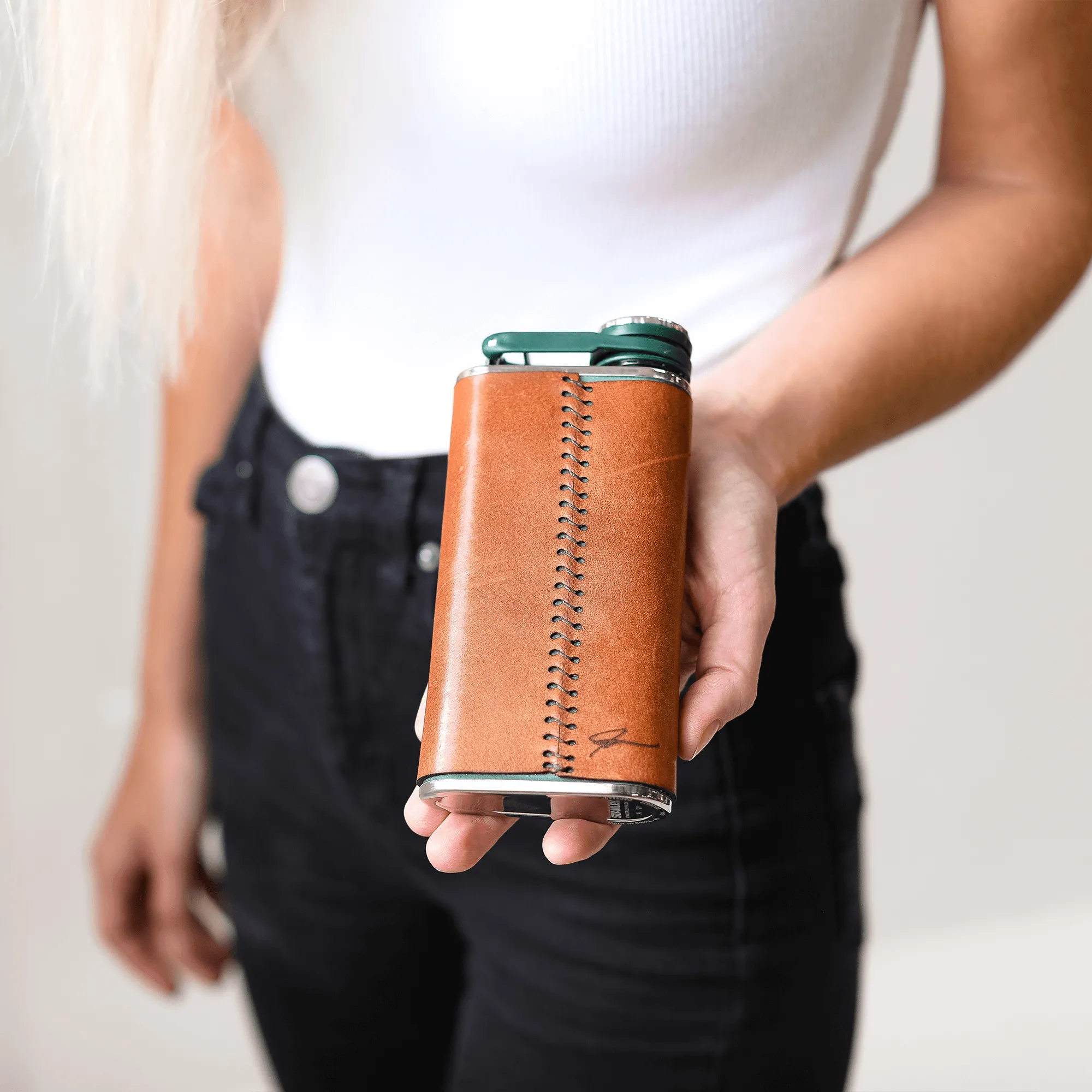 Leather Flask by Lifetime Leather Co