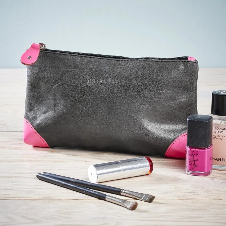 Leather Make-Up Bag