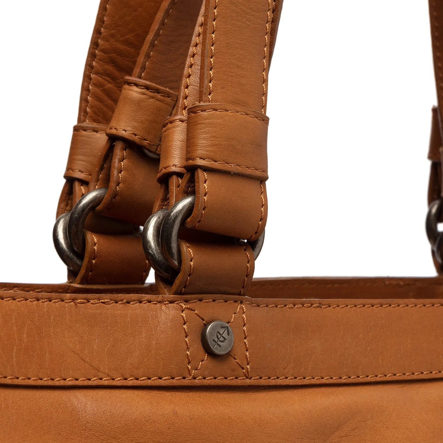 Leather Shopper Cognac Lima