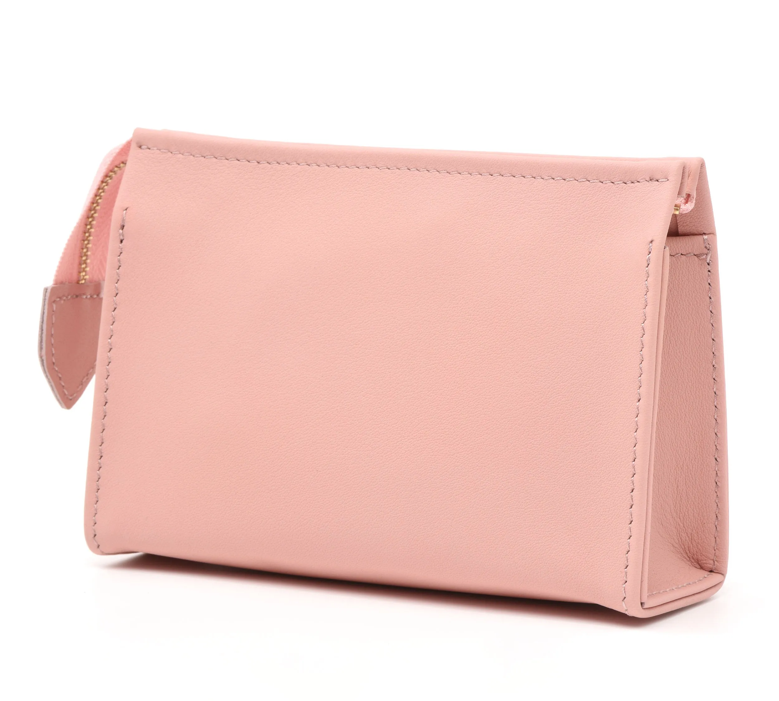 Leather Toiletry Pouch 15  - Light Pink