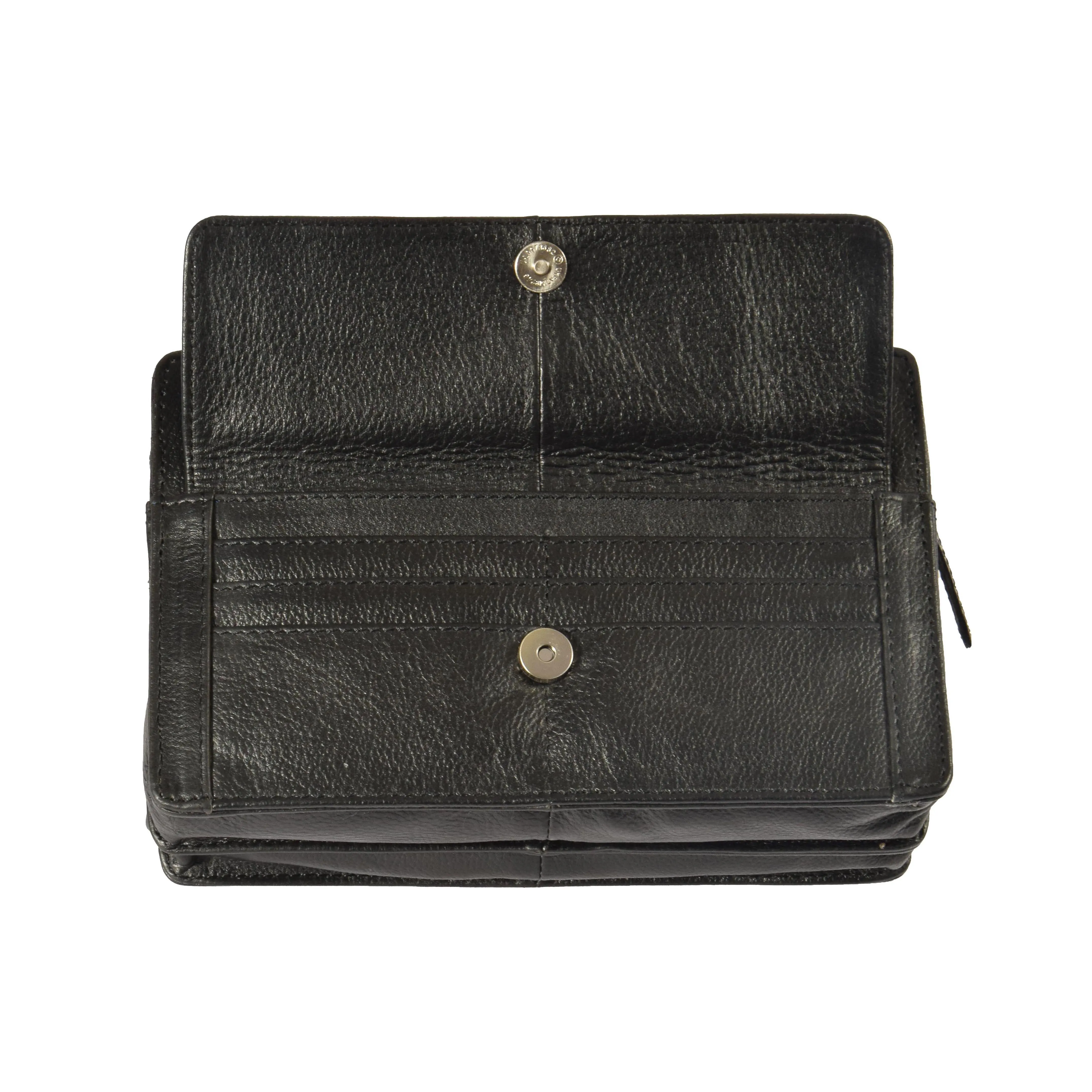 Leather Wrist Clutch Bag Ralf Black