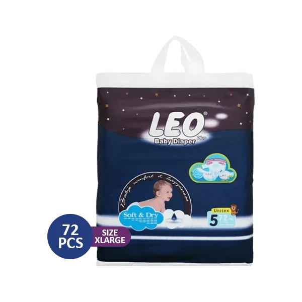 LEO BABY DIAPER SIZE 5 JUNIOR XLARGE 11-25 KG 72PCS