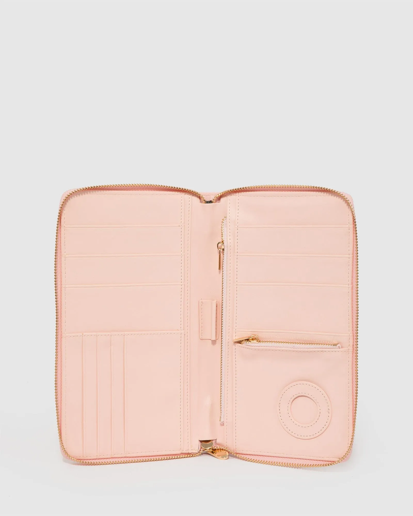 Light Pink Kenzie Multi Passport Travel Wallet