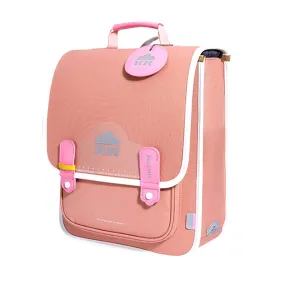 Little Surprise Box Coral Peach Rectangle Style Backpack for Kids, Large