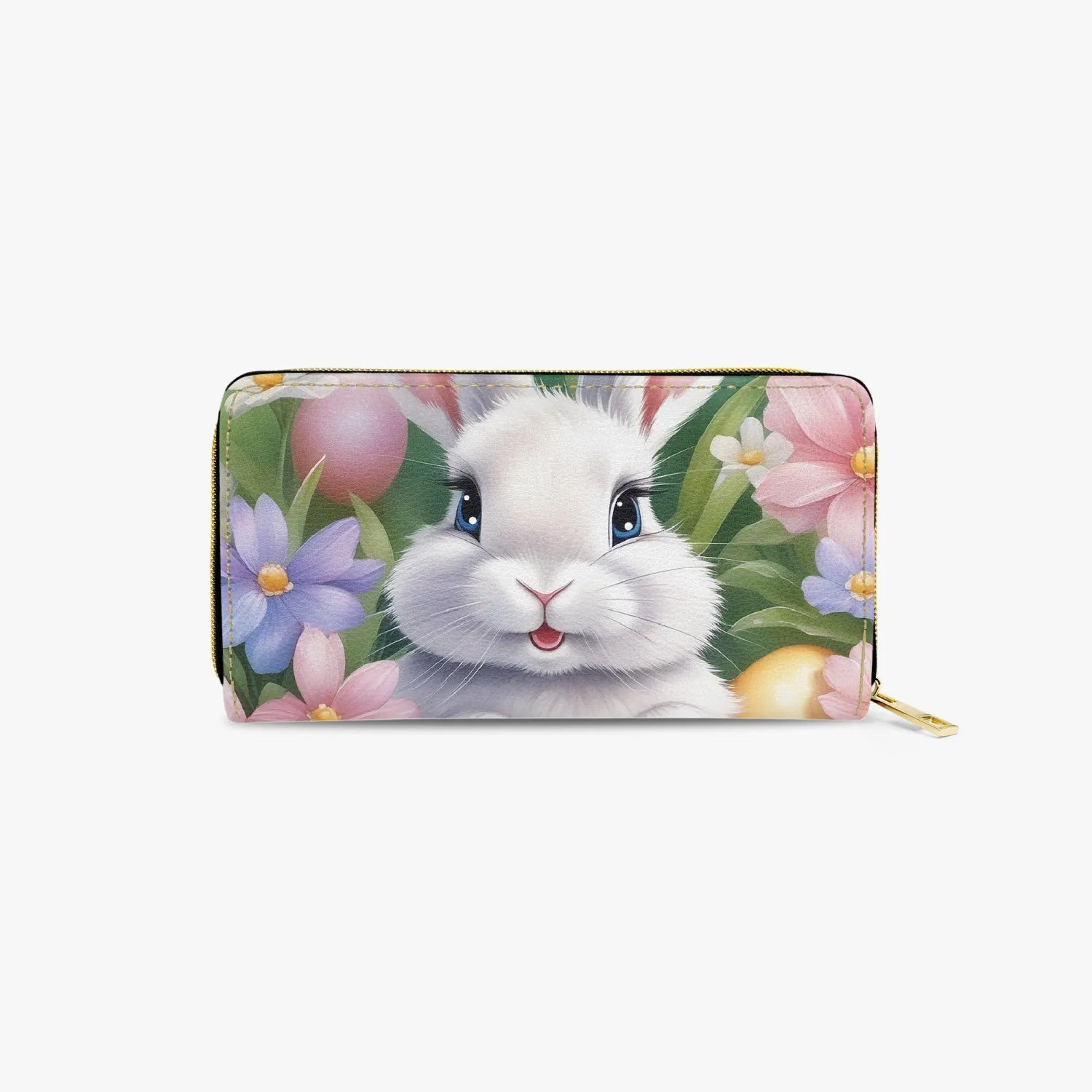 Long Type Zipper Purse, Easter, Rabbit, awd-649