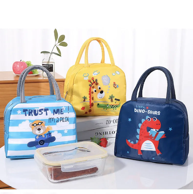 Lunch Box Insulated Bag Soft Leakproof Lunch Bag for Kids Men Women, Durable Thermal Lunch Pail for School Work Office | Fit 6 Cans-Yellow Giraffe