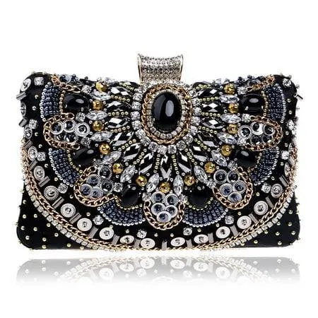 Luxy Moon Black Evening Bag Sparkly Clutch