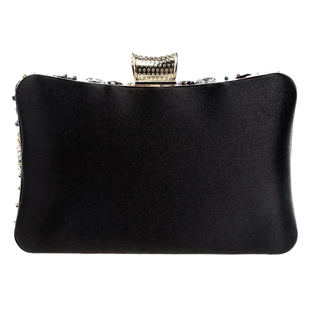 Luxy Moon Black Evening Bag Sparkly Clutch