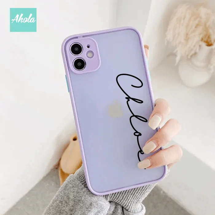 【Lyla】Protective Matte Translucent Phone Case 全包邊磨砂面名字電話殼