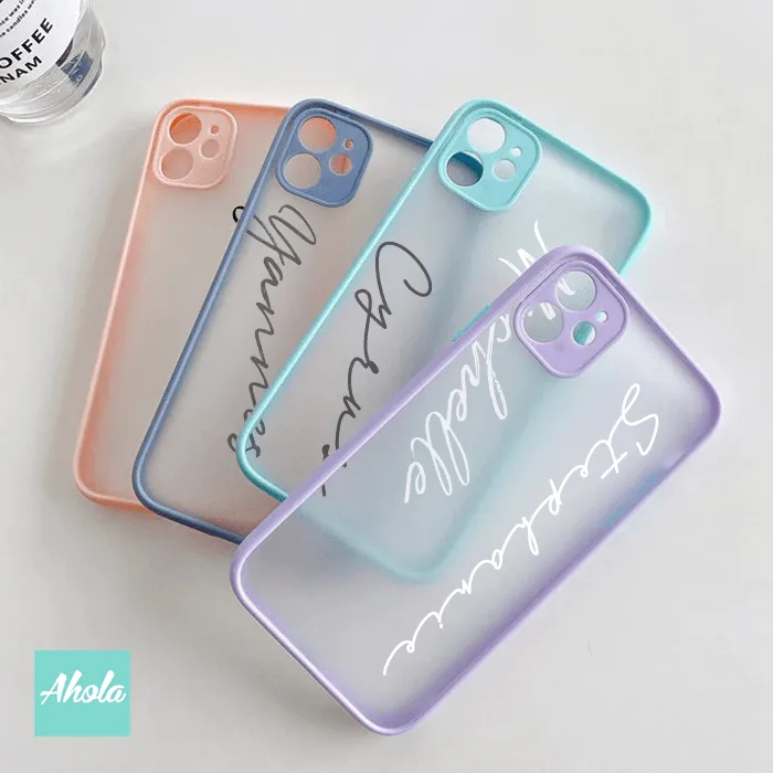 【Lyla】Protective Matte Translucent Phone Case 全包邊磨砂面名字電話殼