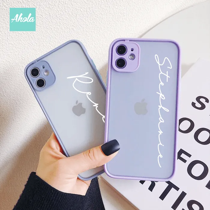 【Lyla】Protective Matte Translucent Phone Case 全包邊磨砂面名字電話殼