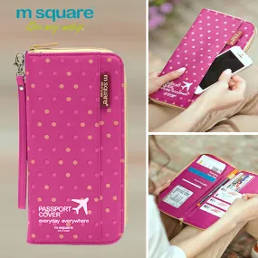 M Square Passport Cover Travel Wallet Document Passport Holder Organizer Cover on The Passport Women Business Card Holder ID