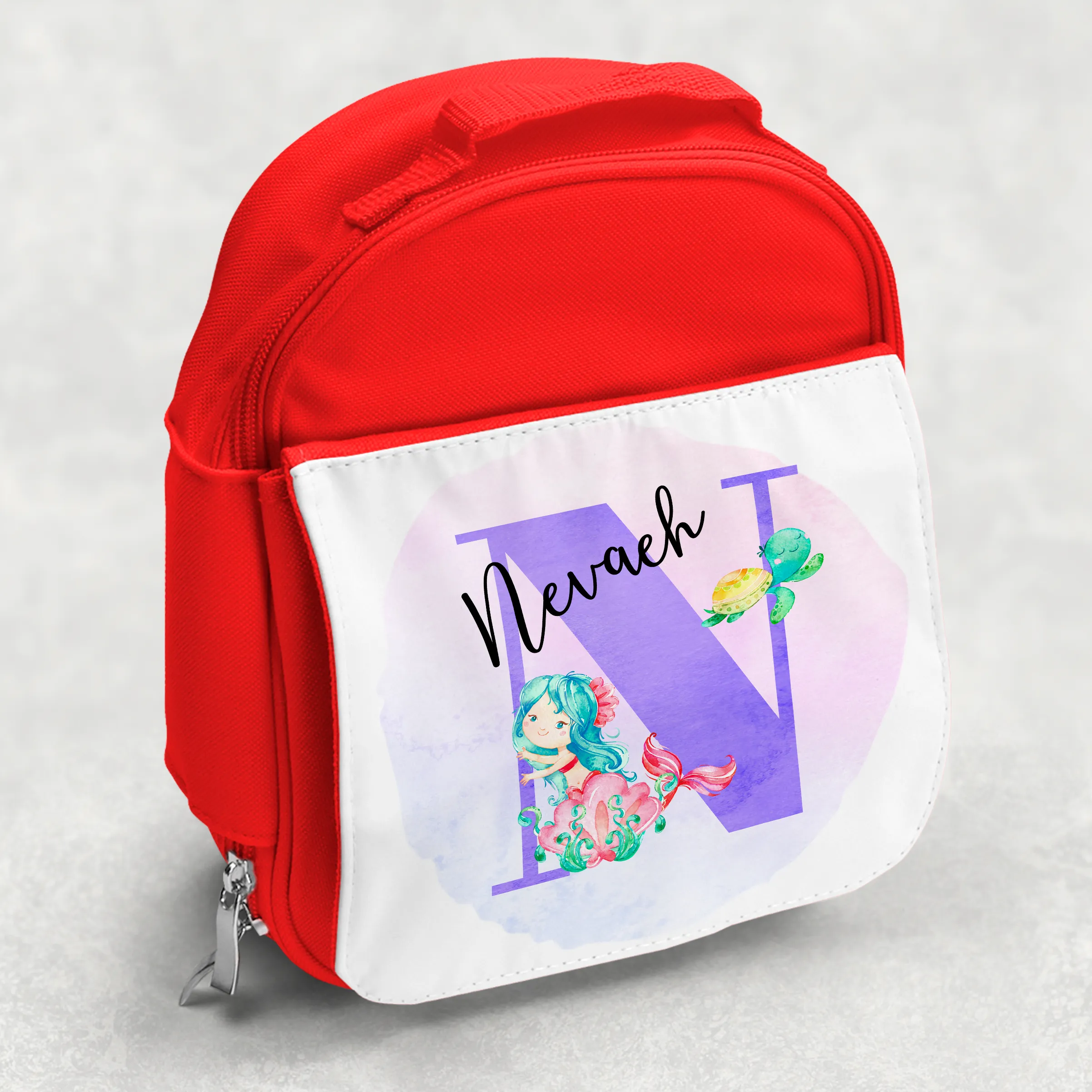 Mermaid Alphabet Personalised Kids Insulated Lunch Bag