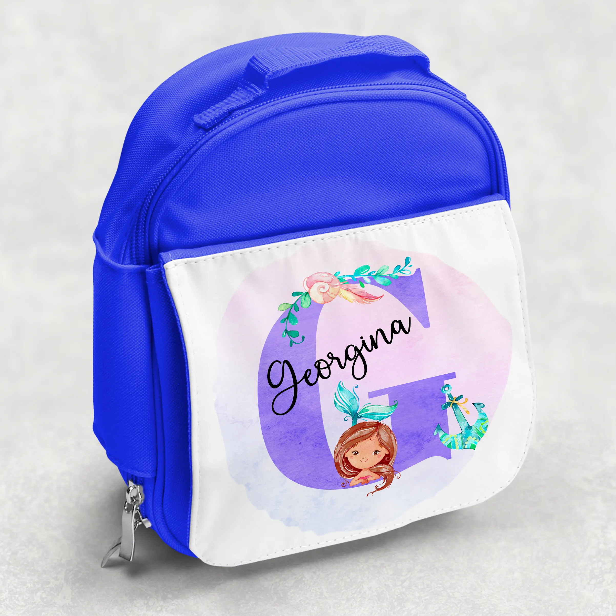 Mermaid Alphabet Personalised Kids Insulated Lunch Bag