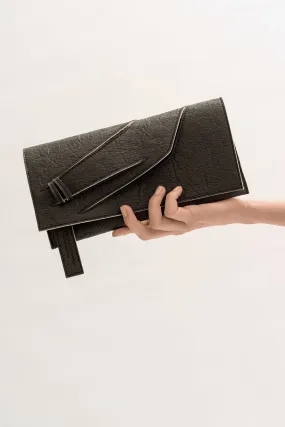 Mini Diagonal Extra Slashed Clutch - Alternative Charcoal