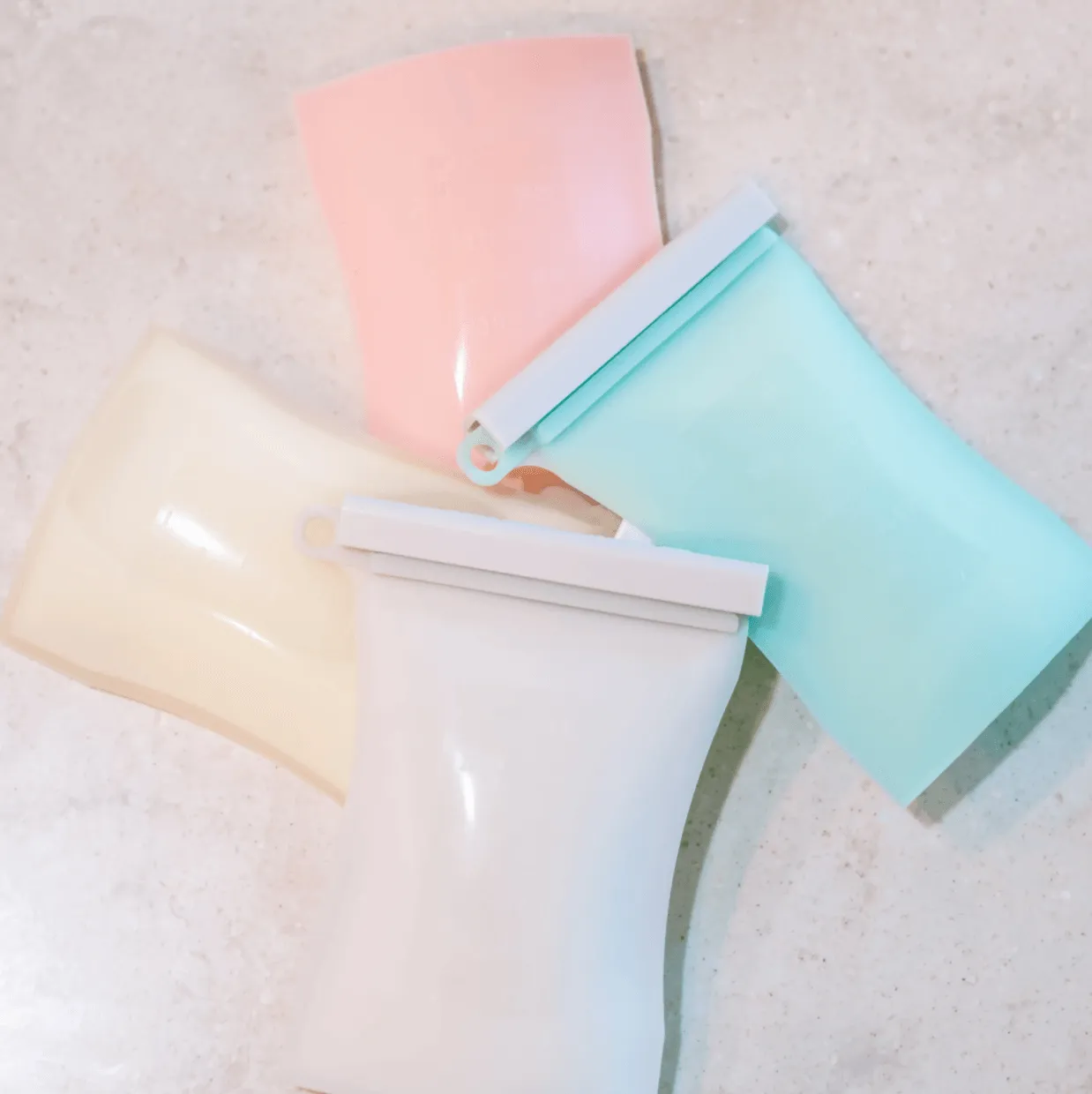 mint · reusable breastmilk storage bag set