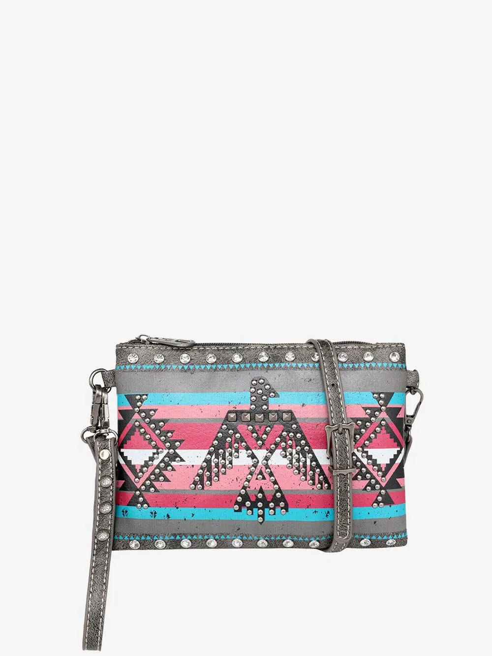 Montana West Aztec Thunderbird Crossbody Clutch