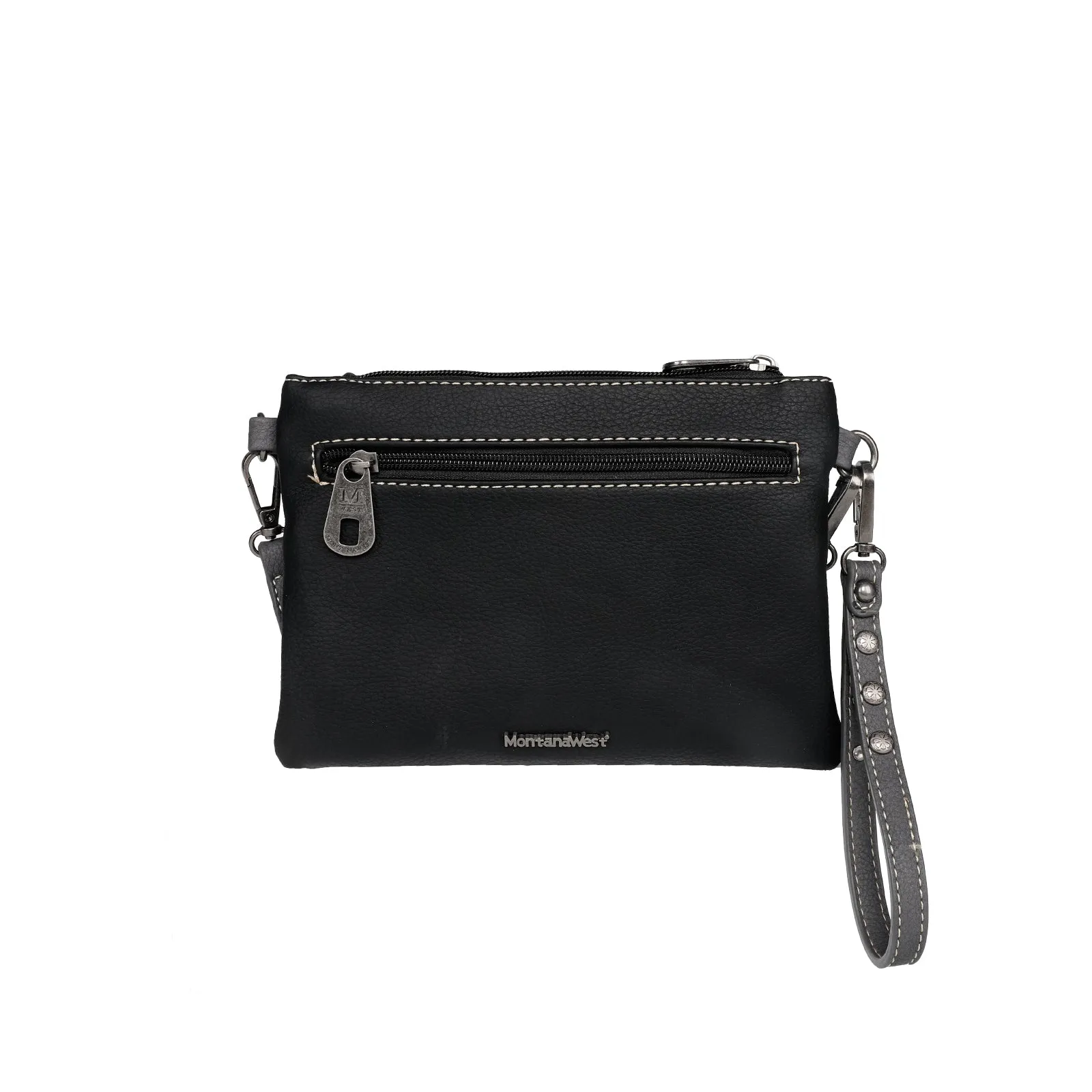 Montana West Stone Concho Crossbody Clutch