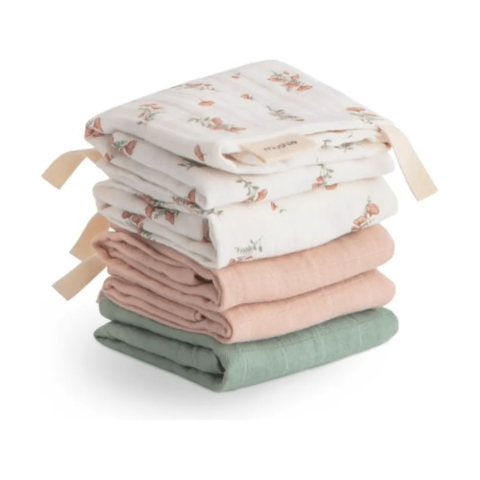 Mushie Muslin Cotton Washcloth- 5 Pack