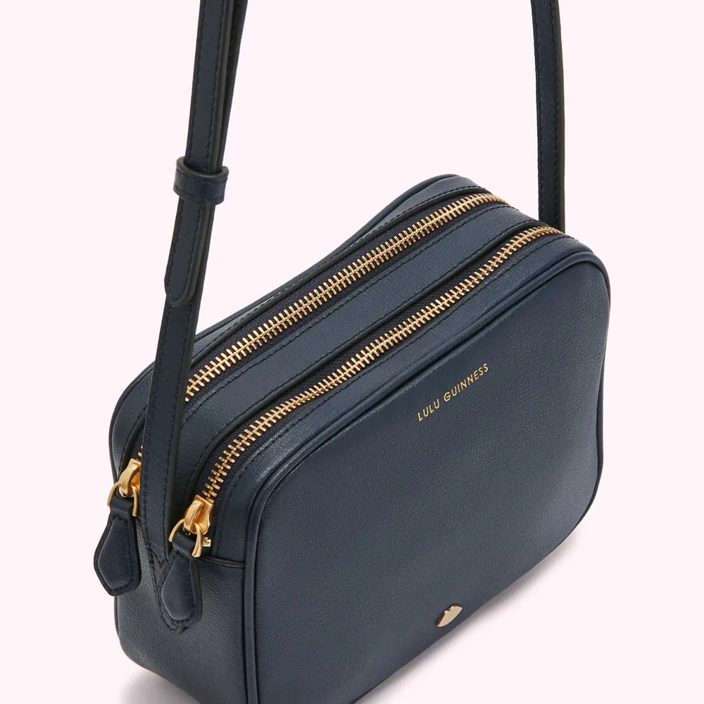 NAVY LEATHER COLE CROSSBODY BAG