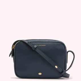 NAVY LEATHER COLE CROSSBODY BAG