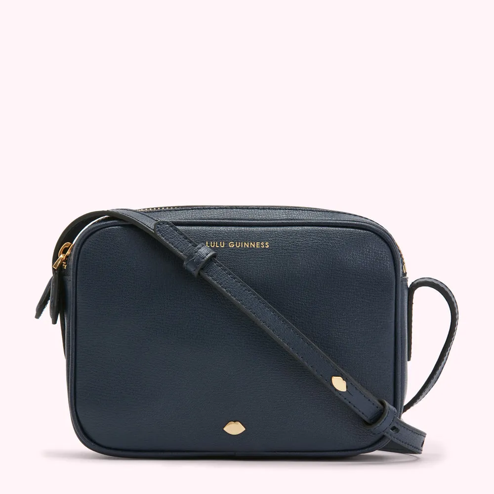 NAVY LEATHER COLE CROSSBODY BAG