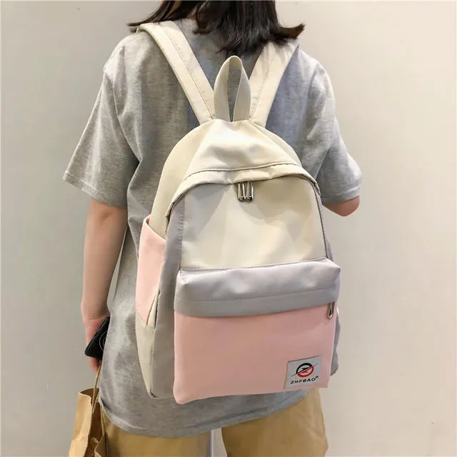 New Fashion Ins Wind Bag Female High School College Girl Small Fresh Backpack