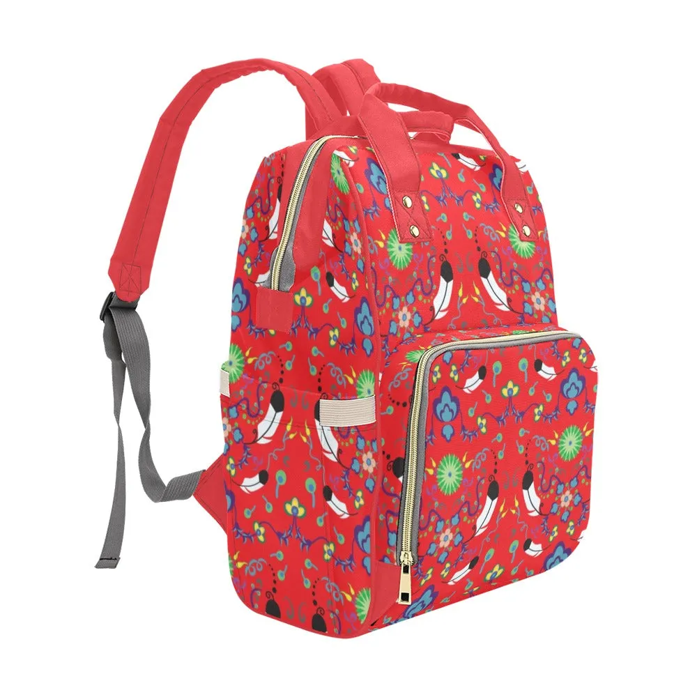 New Growth Vermillion Multi-Function Diaper Backpack/Diaper Bag