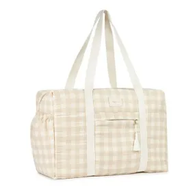 Nobodinoz Opera diaper bag Waterproof 100% organic cotton | Ivory Checks