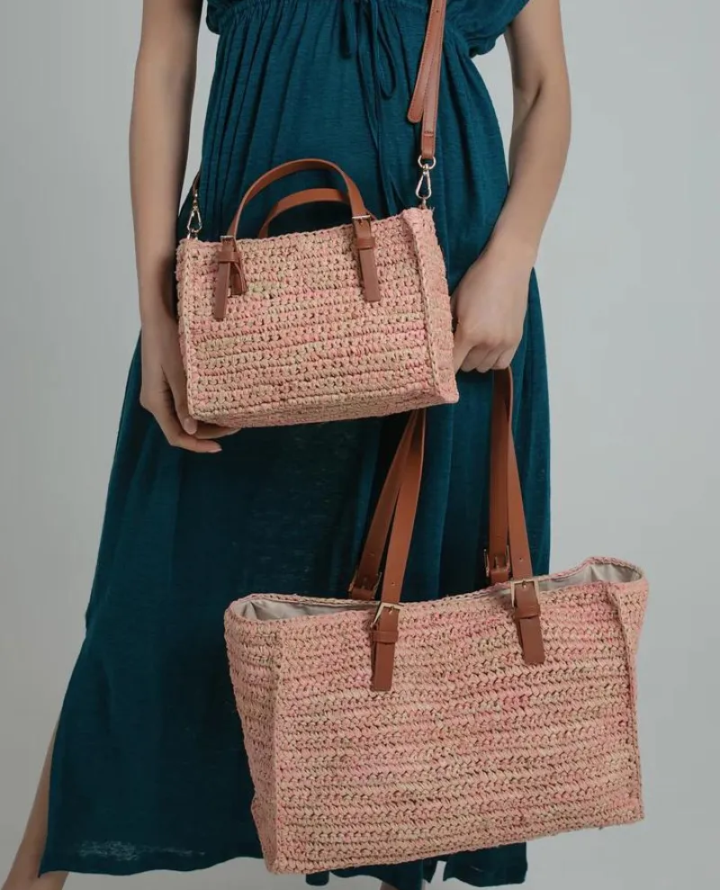 Nooki Katie Shopper Natural Pink Bag