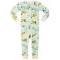 O Greige Baby Zip PJs