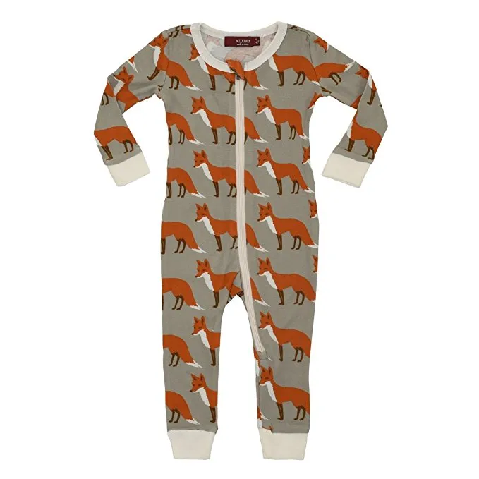 O Greige Baby Zip PJs