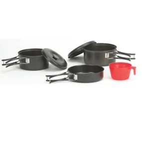 One Person Cook Set - Black Granite Steel