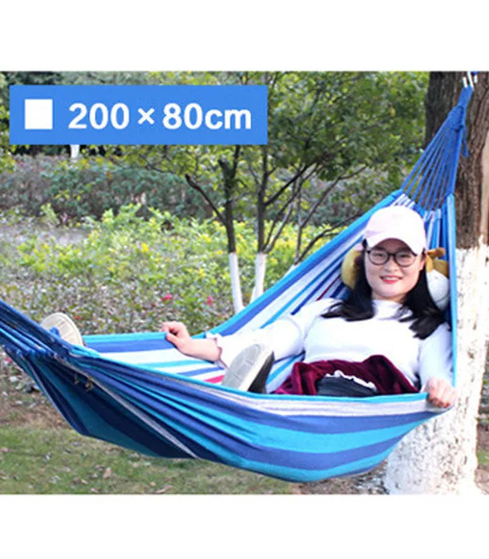 Outdoor Hammock Camping Thickened Sail Anti-Rollover Cloth Single Double Color Swing Student Lazy Bed Hanging Chair.