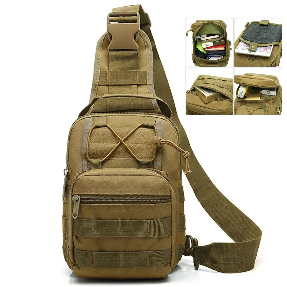 Outdoor Tactical Sling Bag: Durable 600D Sport Travel Chest Bag for Men and Women