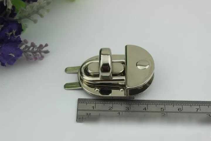 Oval Twist Turn Lock Bag Hardware Gold Silver Gunmetal 1/10 pcs Handmade Purse Handbag Making Metal 45 35 mm 1 3/4 1 3/8" Supplies Wholesale