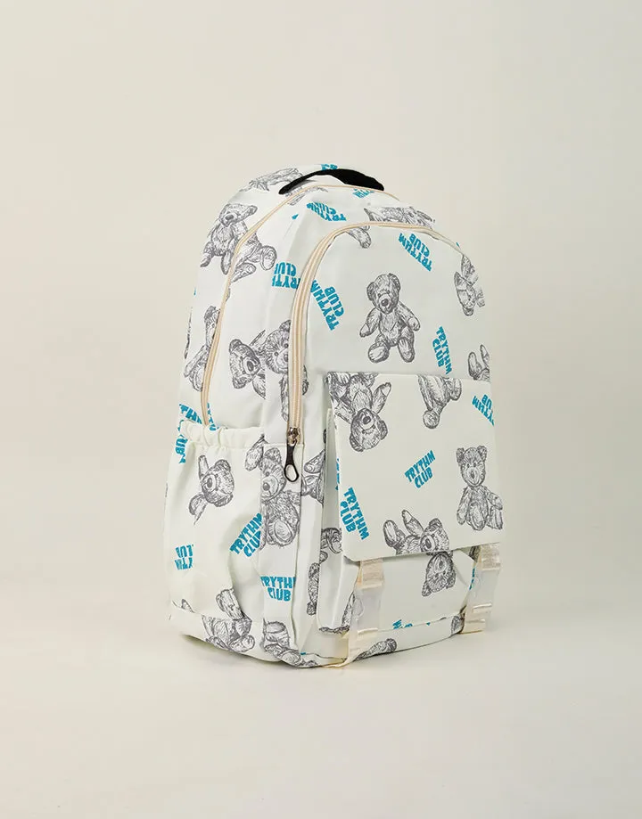 Panda Printed Shoulder School Bag