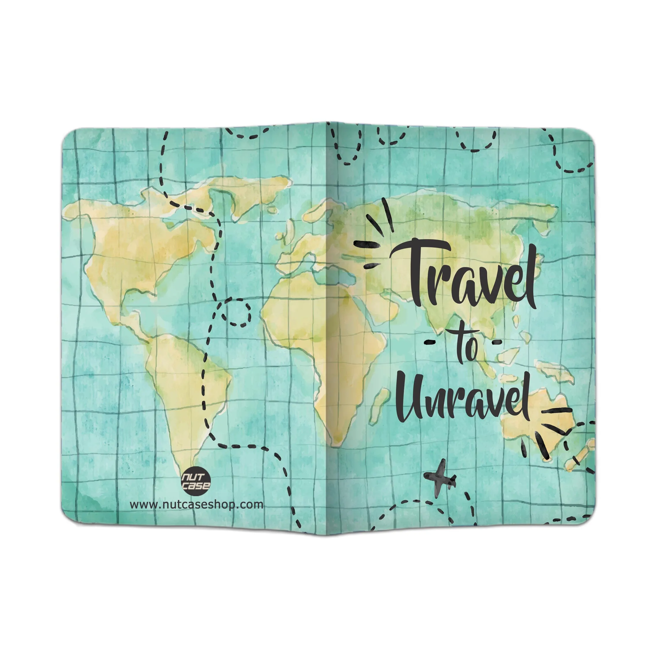 Passport Case Holder with Single Luggage Tag - Travel To Unravel