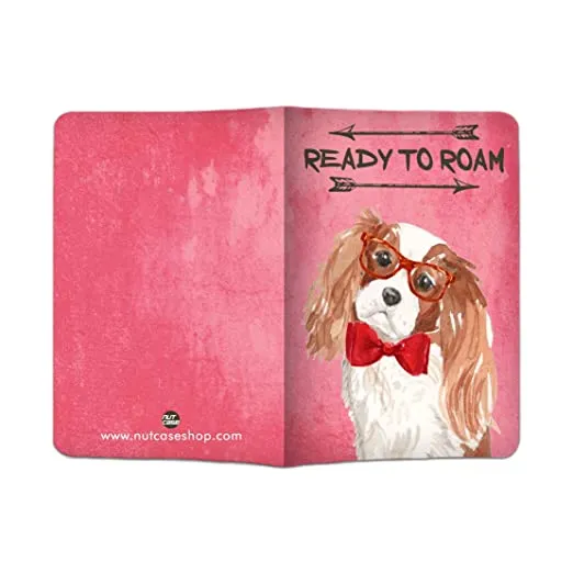 Passport Cover Holder Travel Wallet Case - Cute Hipster Dog