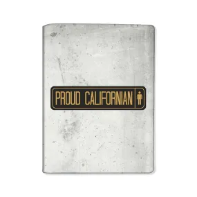 Passport Cover Holder Travel Wallet Case- Proud Calipfornian White