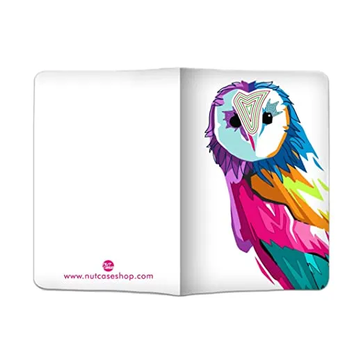 Passport Cover Travel Wallet Holder -Pop Art Owl