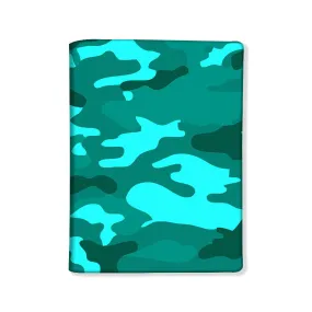 Passport Cover Travel Wallet Holder -Sea Blue Camo