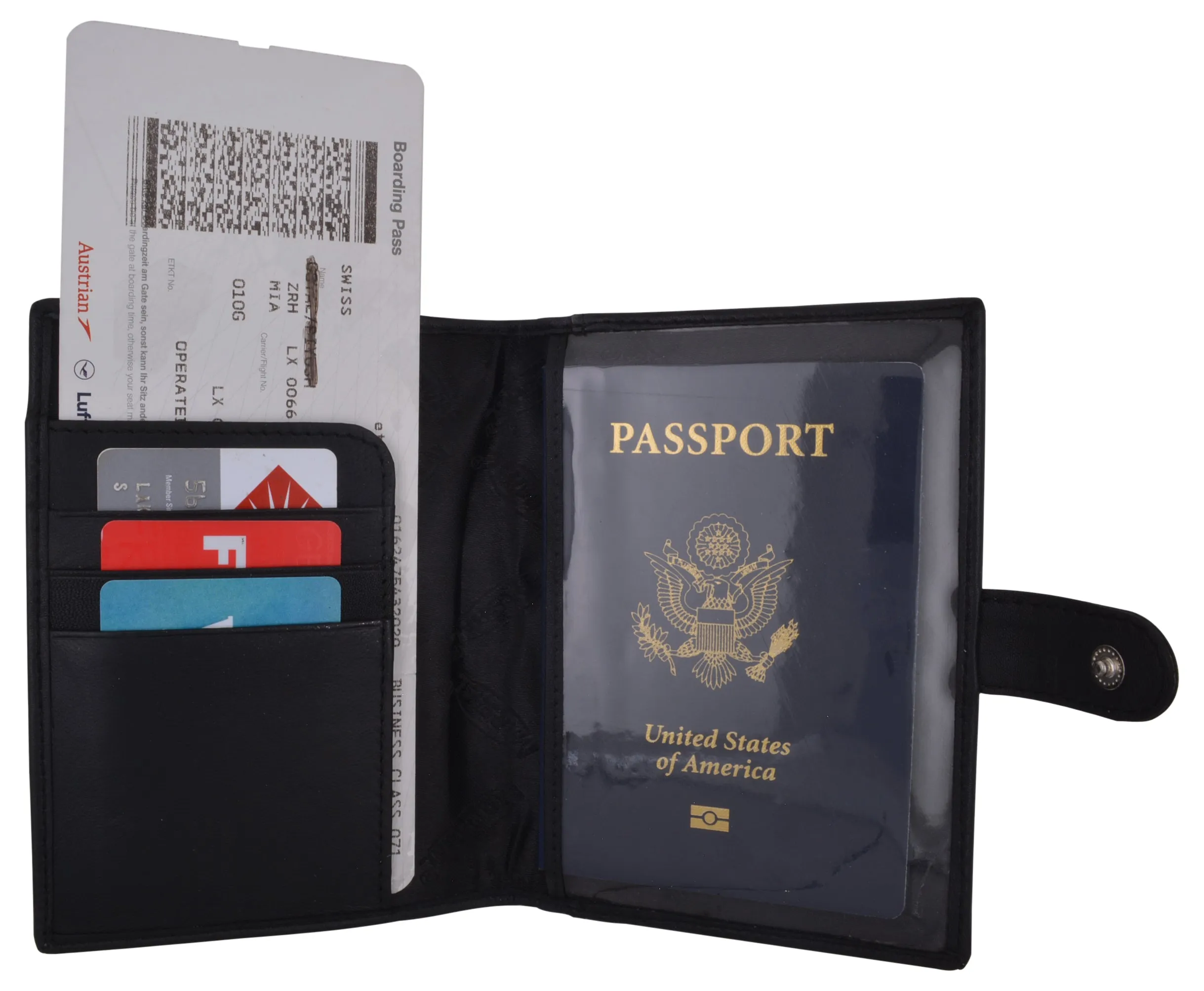 Passport Holder Cover Leather Wallet Card Case Travel Document Organizer