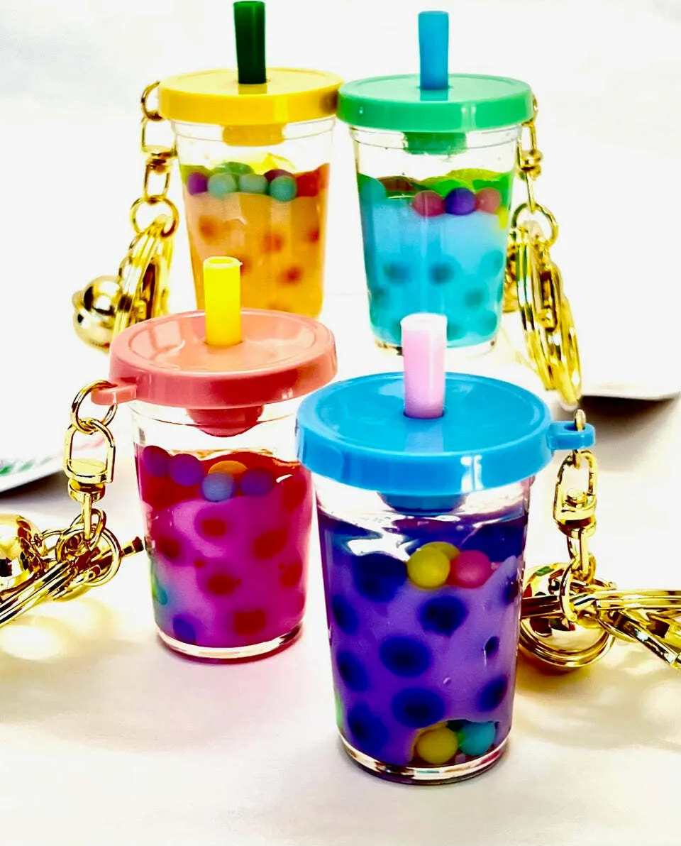 Pastel  Boba Floaty Key Ring